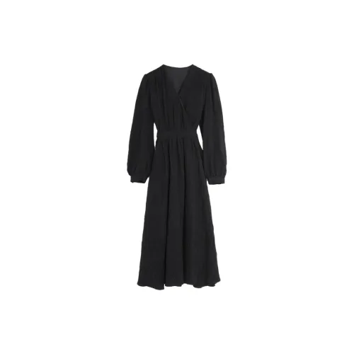 SETIROM Long-Sleeved Dresses Women's Black