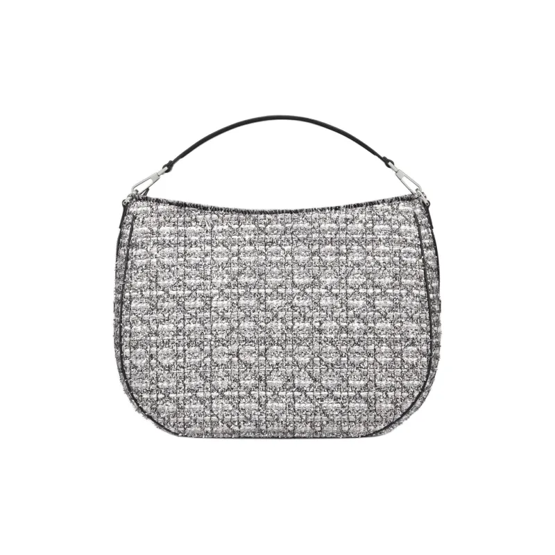 DIOR Saddle Jacquard Portable Crossbody Bag Shoulder Bag Men's Silver-3