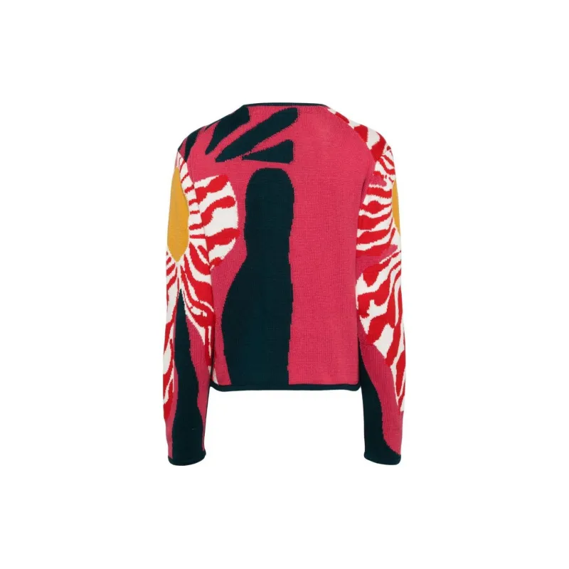 THE ELDER STATESMAN Patterned-intarsia V-neck Cardigan-1