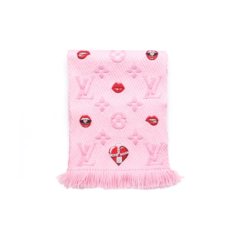 LOUIS VUITTON LOGOMANIA LUCKY MONOGRAM Knit Scarves Women's-1