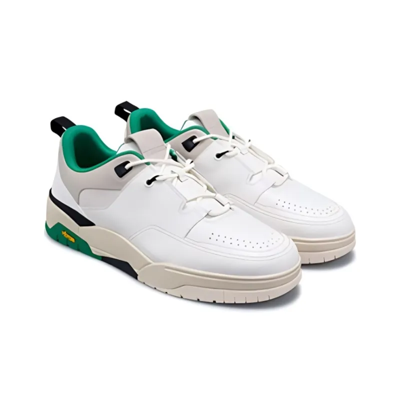 TSUBO Basketball Cushioning Wear-Resistant Low-Top Casual Shoes Unisex White Gray-3