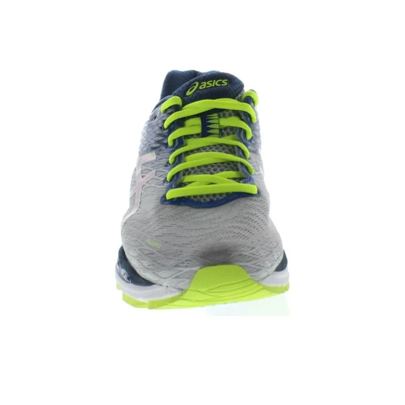 Asics GEL Nimbus 18 Anti Slip And Wear Resistant Breathable Low Top Running Shoes Men's Gray Blue-2