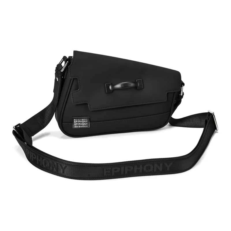 EPIPHQNY Skin Feel Material Shoulder Bag Unisex Black-1
