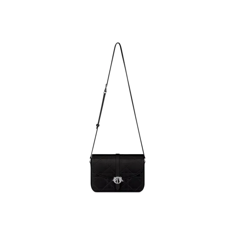 DIOR Cannage Cosmo Leather Shoulder Bag Crossbody Bag Men's Black-1