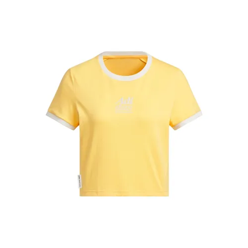 Adidas T-Shirts Women's Apricot Yellow