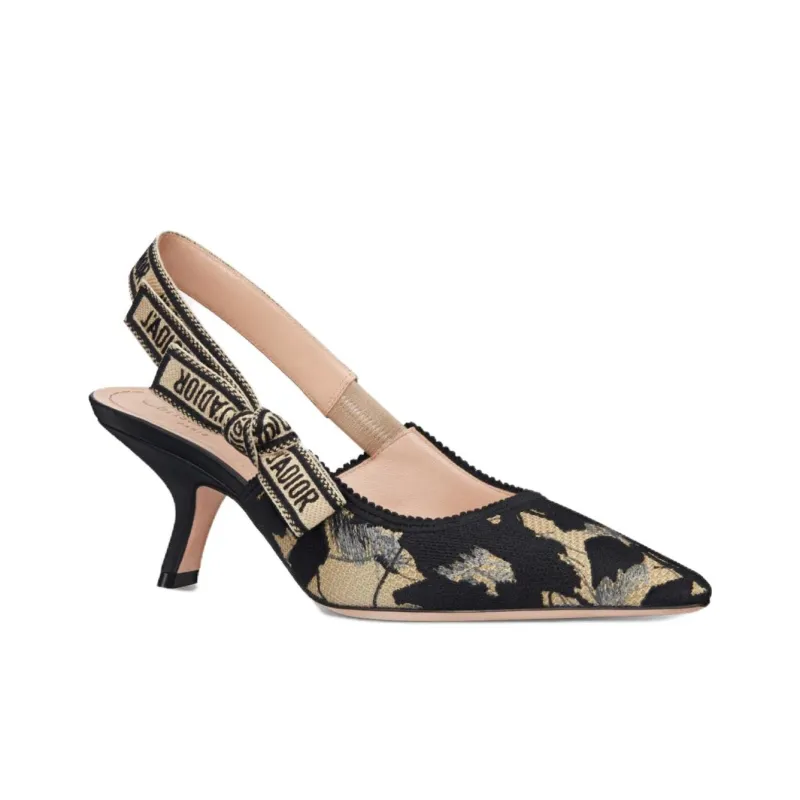 DIOR J'Adior Slim Heel High Heels 6.5cm Women's Black Rice-3