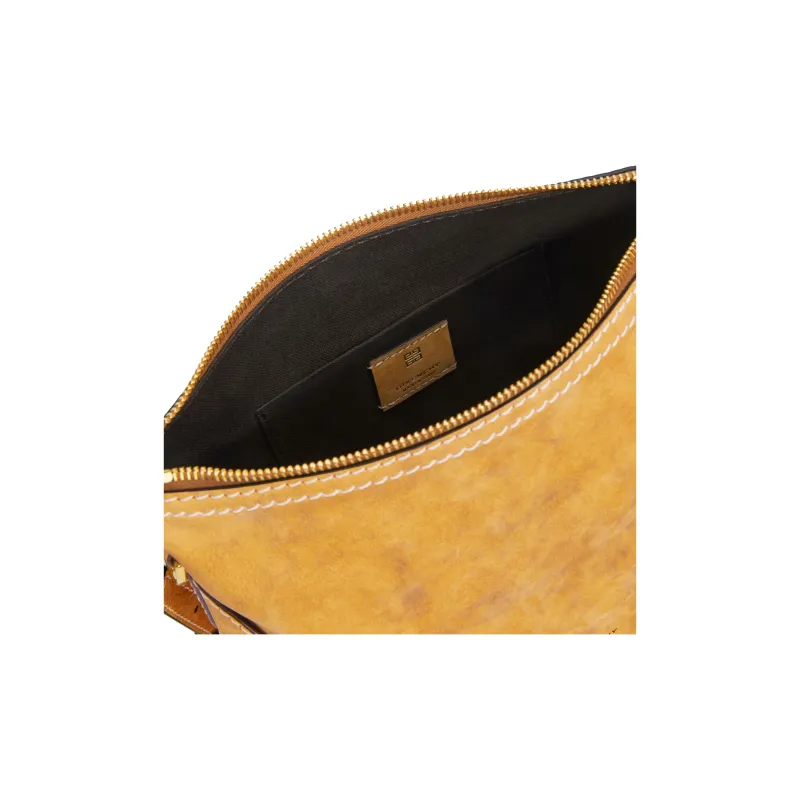 Givenchy Voyou Cow Leather Shoulder Bag, Crossbody Bag Large Size Men's Camel Beige-3