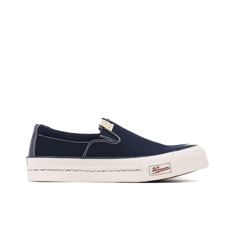 Visvim Skagway Slip-on Patten Stylish Skateboarding Shoes Men's Marine Blue-3