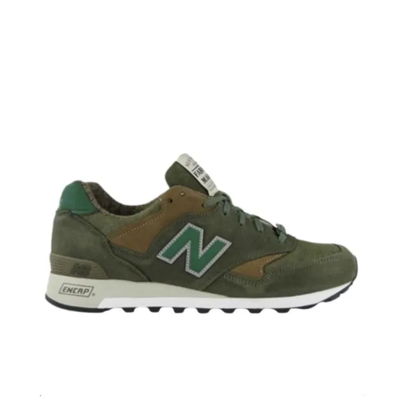 New Balance NB 577 Slip Resistant Low Top Running Shoes Unisex Dark Olive Green-1