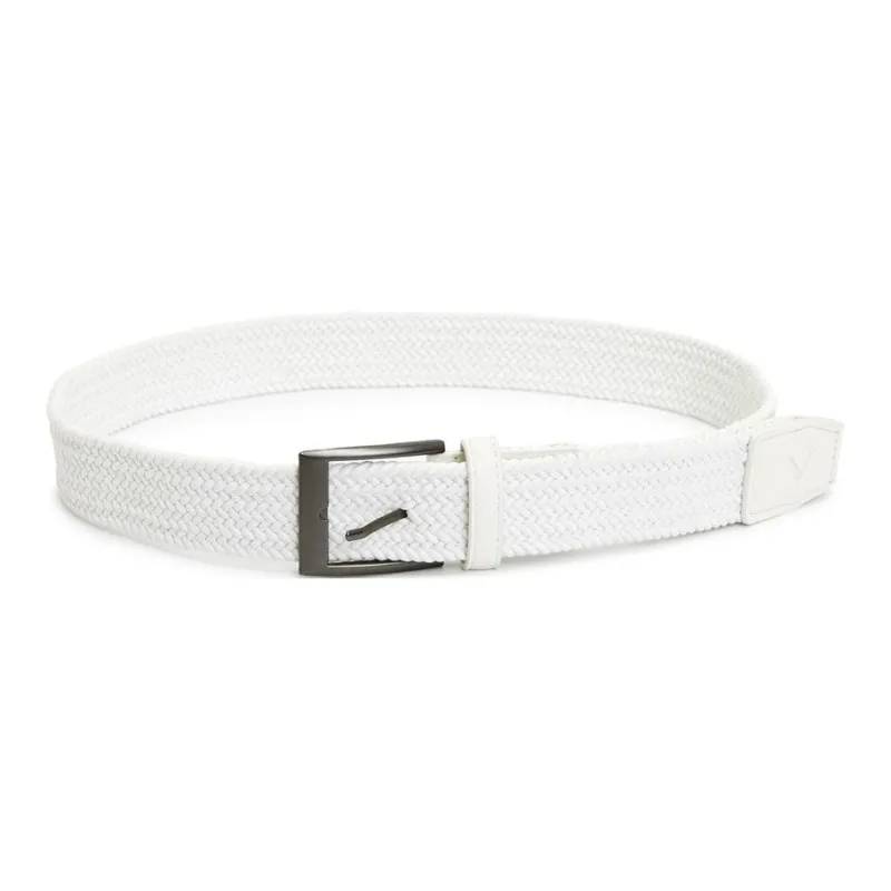 Callaway Solid Color Belt Men's White Width 3.5CM-1