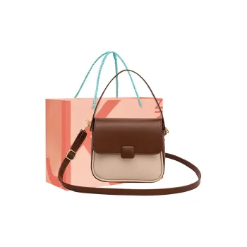 JANE KLAIN PU Shoulder Bag Crossbody Bag Portable Small Square Bag Small Size Women's Coffee/Black