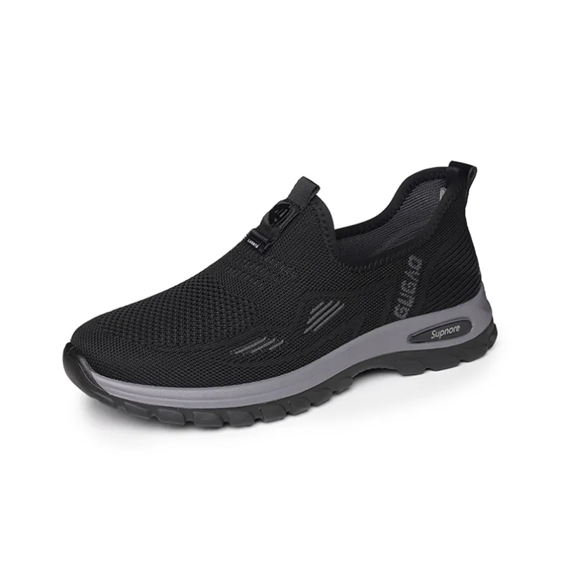 LAORENTOU Casual Shoes Men Low Top Black-1