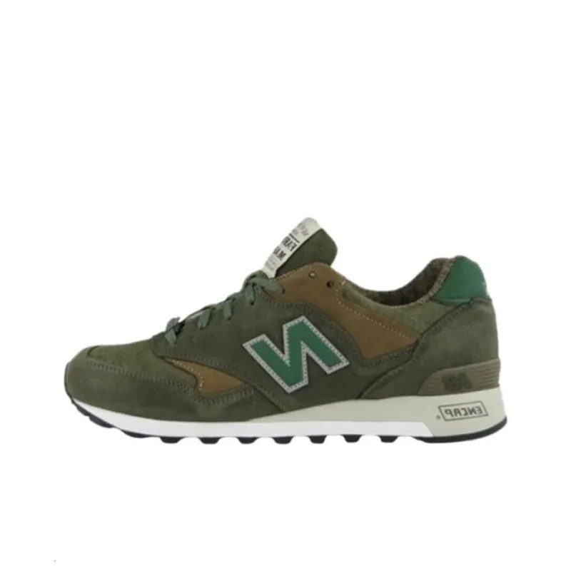 New Balance NB 577 Slip Resistant Low Top Running Shoes Unisex Dark Olive Green-0
