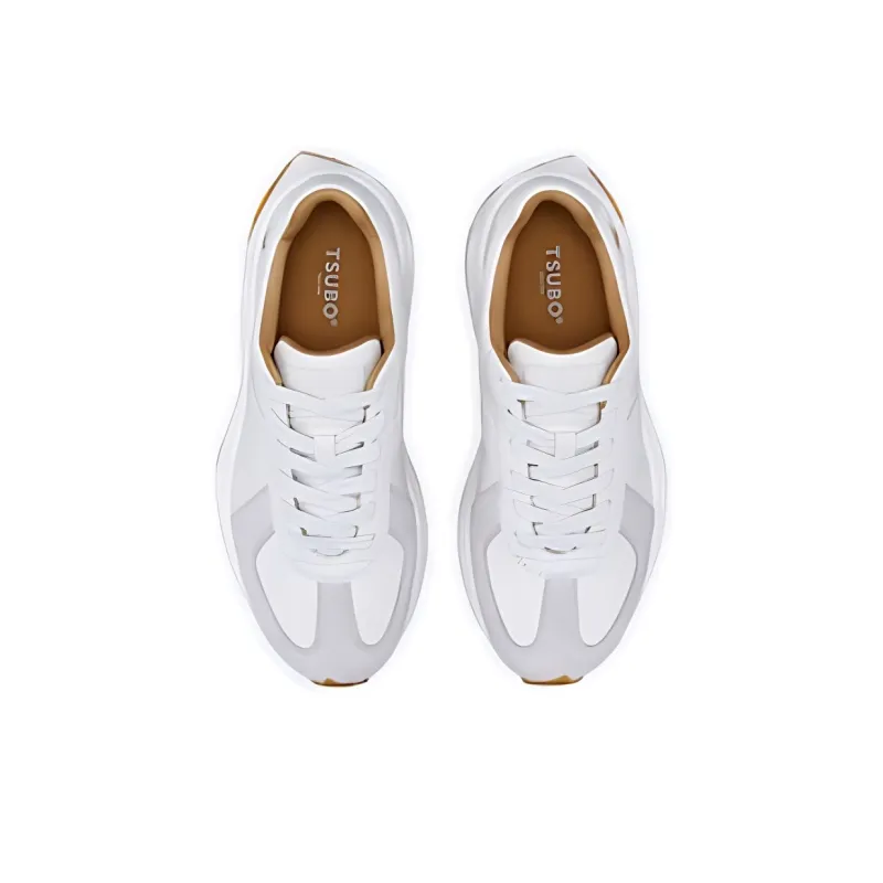 TSUBO CR Gat Cushioning Wear-Resistant Low-Top Casual Shoes Unisex White Gray-2