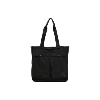 CK/Calvin Klein Nylon Tote Bag Shopping Bag Shoulder Bag Handbag Large Size Men's Black
