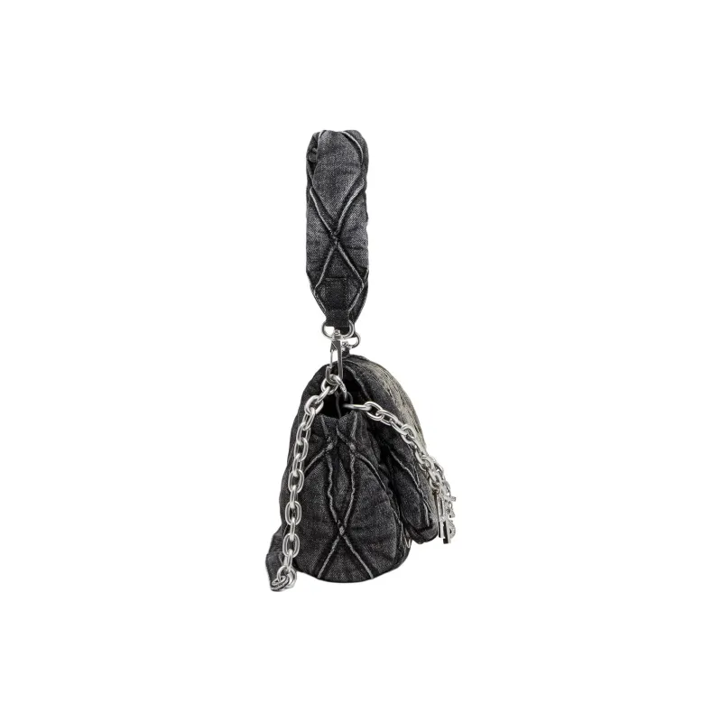 DIESEL Cotton Portable Crossbody Bag, Shoulder Bag Women's Black-2