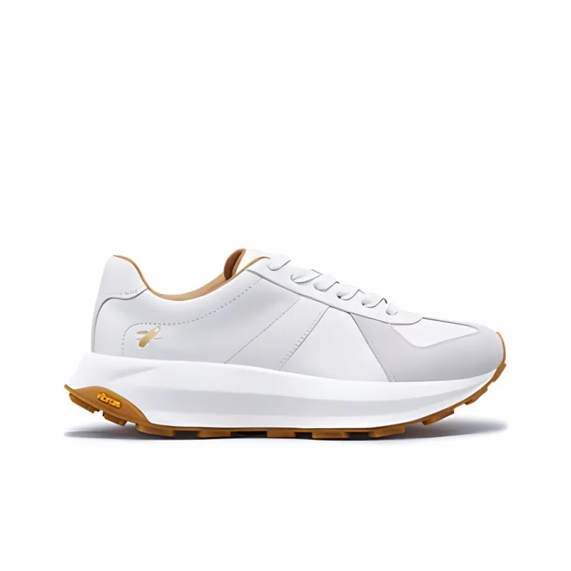 TSUBO CR Gat Cushioning Wear-Resistant Low-Top Casual Shoes Unisex White Gray-1