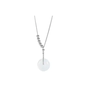 Artisan Lock Heart Jade Chalcedony Jade Necklaces Unisex