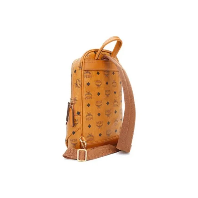 MCM Aren Sling Bag Visetos Cognac-3