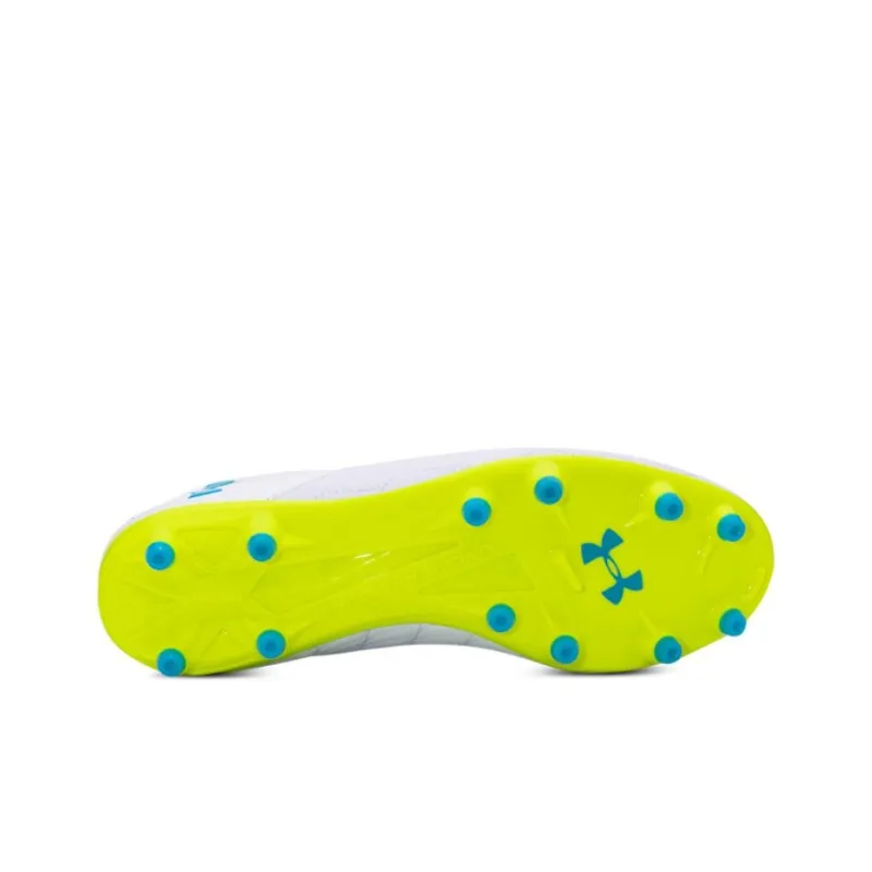 Under Armour Magnetico Select 3.0 AG Rubber Short Studs Cushioned Slip Resistant Soccer Shoes Unisex White Blue-3