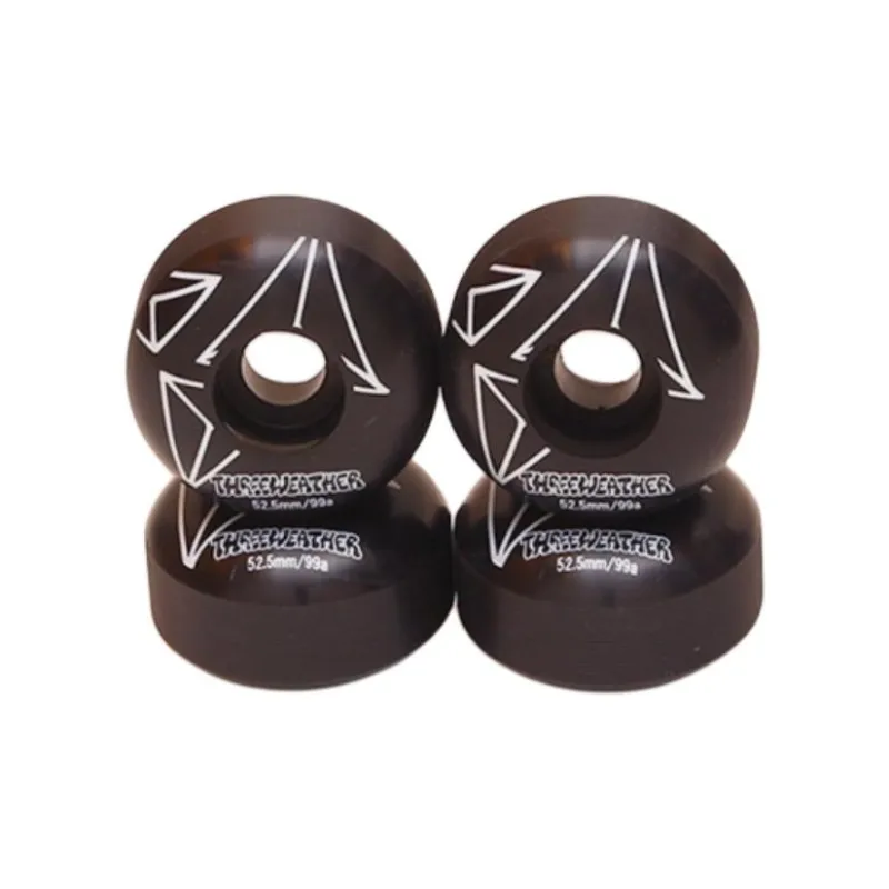 THREE WEATHER Skateboard Wheels Double Kick Skateboard Polyurethane 52.5mm Diameter/Hardness: 90a-2