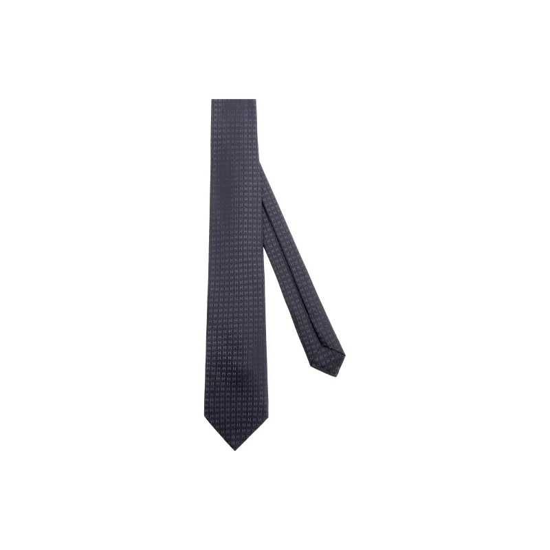 HERMES Two Tone H Ties Unisex-2