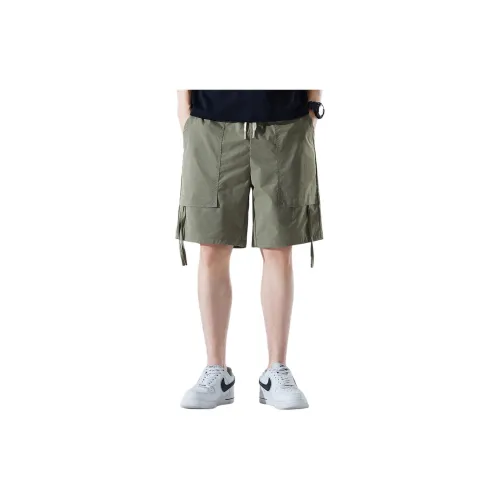 Tonlion Casual Shorts Men Army Green