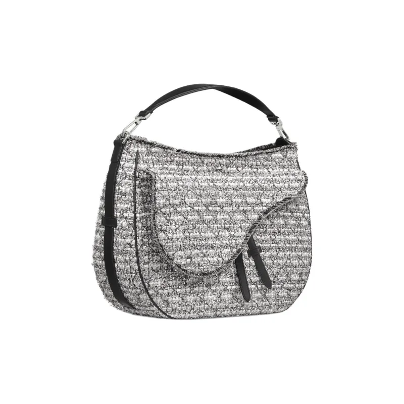DIOR Saddle Jacquard Portable Crossbody Bag Shoulder Bag Men's Silver-2