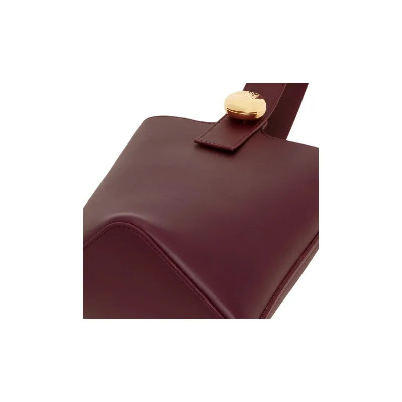 LOEWE Soft Cow Leather Bucket Bags Shoulder Bag Crossbody Bag Handbag Mini Women's Burgundy-6