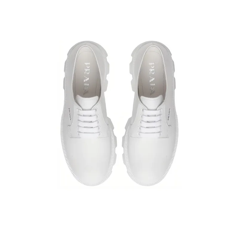 PRADA Platform Shoes Women's White-4