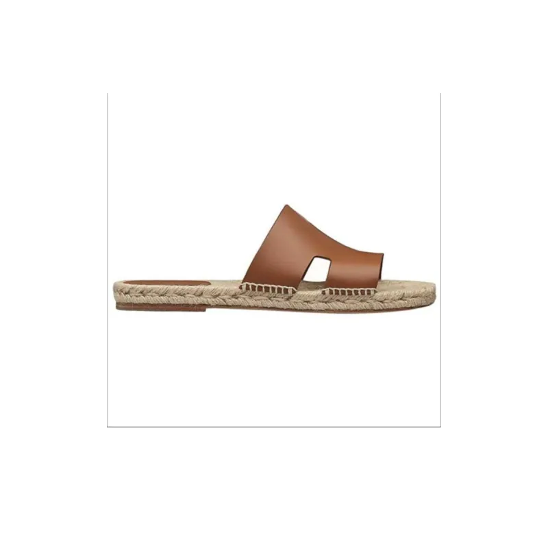 HERMES Antigua Espadrille Natural Safari Calfskin Leather-1