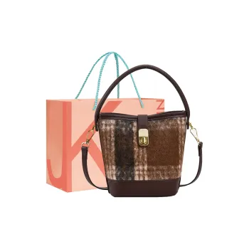 JANE KLAIN Fabric With PU Bucket Bag Handbag Shoulder Bag Crossbody Bag Armhole Bag Regular Women's Black/Blue/Brown