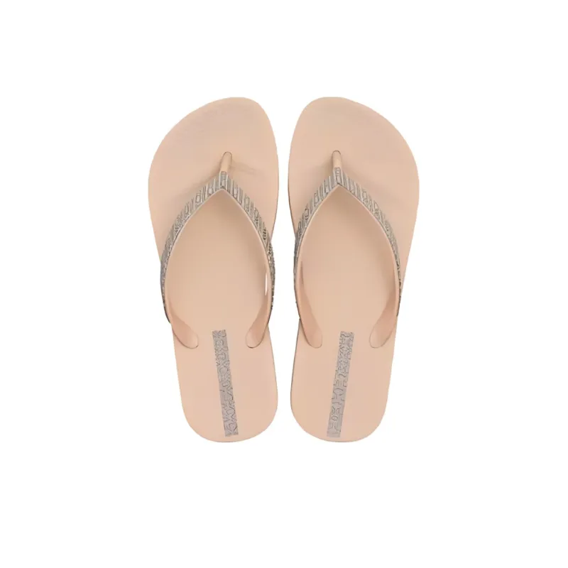 Ipanema Antibacterial Quick Dry Slip Resistant Flip Flops Women's Beige Silver-2