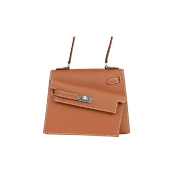 HERMES Kelly Epsom Leather Kelly Bag Handbag Shoulder Bag Crossbody Bag Women's 37 Gold Gold Brown