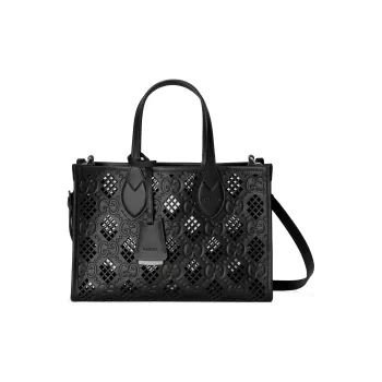 GUCCI Ophidia Leather Tote Bag, Shopping Bag, Handbag Small Size Women's Black