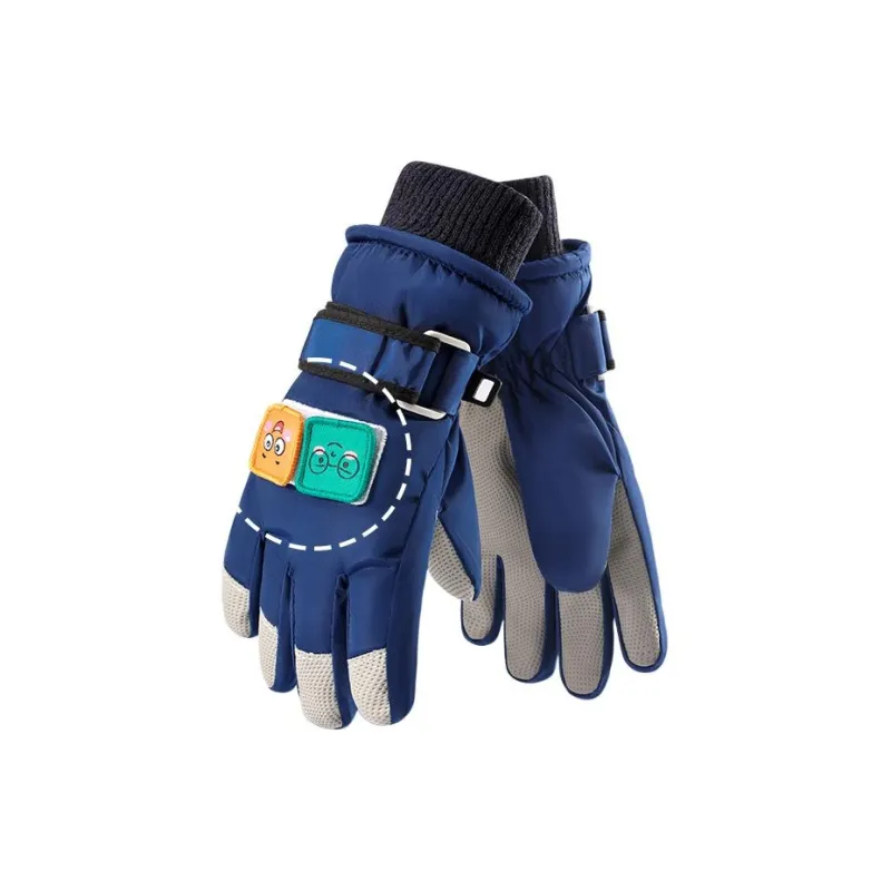 GOLOVEJOY Ski Gloves Warm Breathable Wear Resistant Windproof And Waterproof Gloves Kids'-21