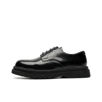 GZZ Dress Shoes Men Low Top Black