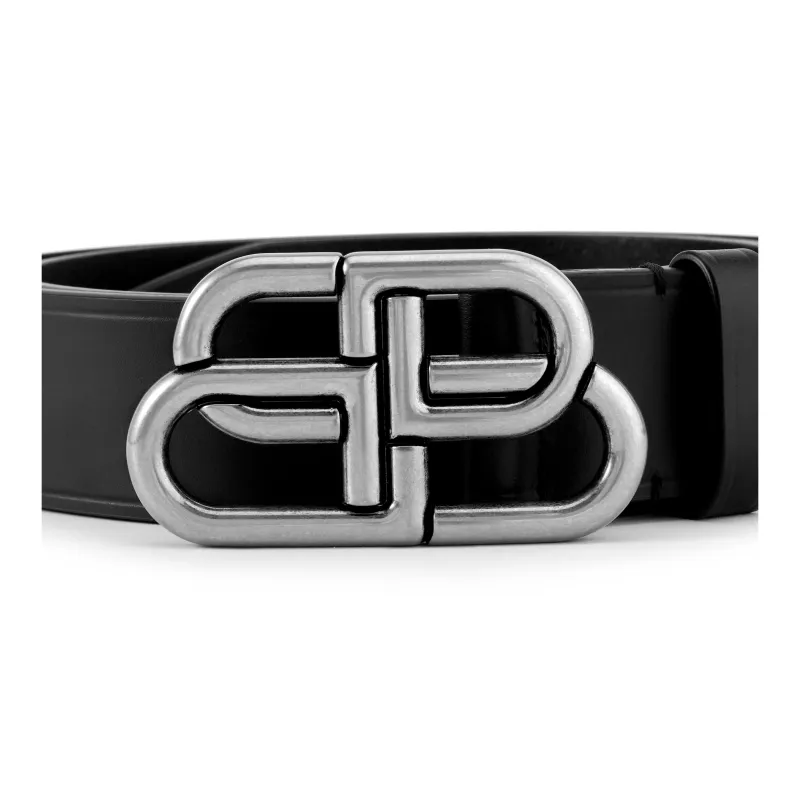 Balenciaga Men's BB Large Belt Black Black 105 Basic Balenciaga Men's BB Large Belt Black Black 105 Basic