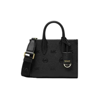 MICHAEL KORS Mirella Cow Leather Shoulder Bag, Crossbody Bag Extra Small Women's Black