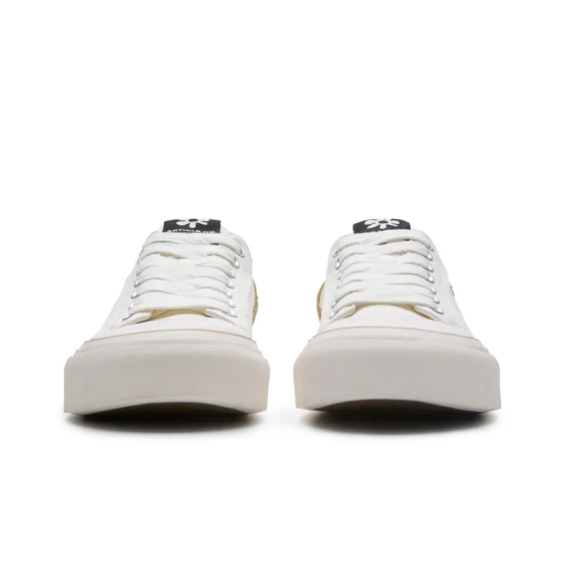 ARTICLE NO. Low Top Canvas Shoes Unisex Yellow White-1