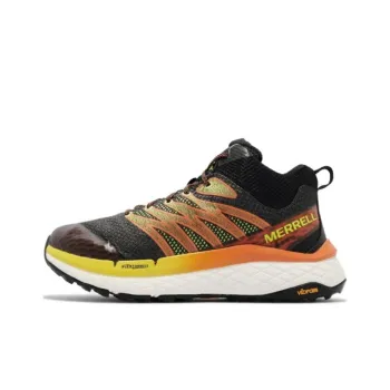 MERRELL Rubato Mid Gore-Te Cushioning Wear-Resistant Low-Top Outdoor Shoes Men's Black Yellow