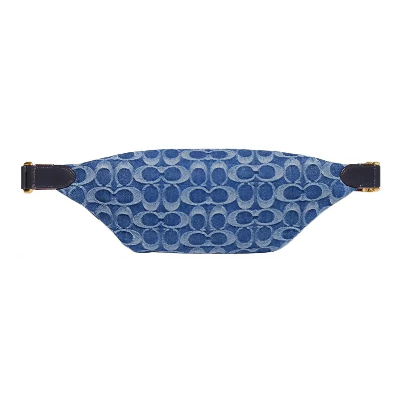 COACH Charter Denim Fabric Sling Bag, Fanny Pack Tubas Men's Denim Blue-1