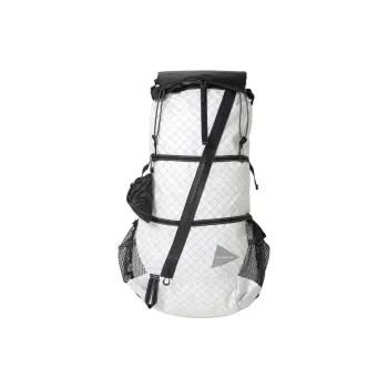 And Wander Recycled Material, Polyester Outdoor Mountaineering Bag Backpack Regular Unisex Ecru