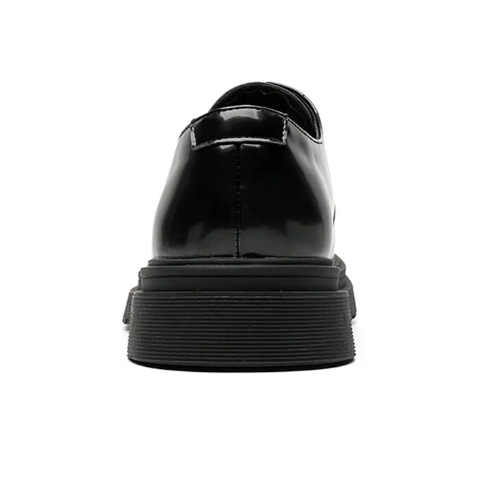 GZZ Dress Shoes Men Low Top Black-3