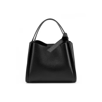 LARTIGENT Cow Leather Basket Bag Crossbody Bag Shoulder Bag Bucket Bag Handbag Regular Women's Black/Khaki