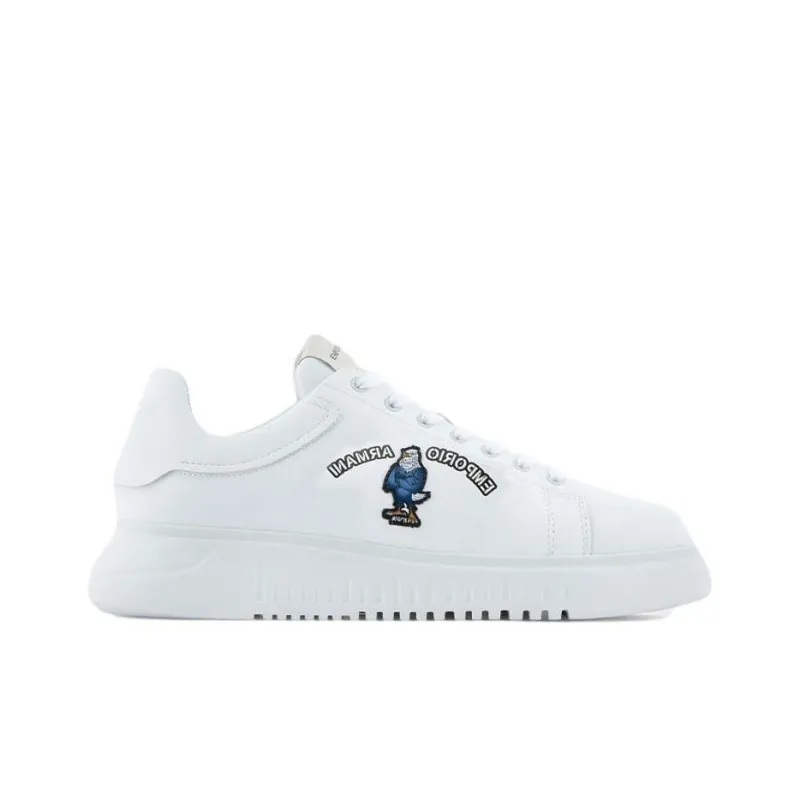 EMPORIO ARMANI Manga Capsule Anti-Slip Wear-Resistant Low-Top Casual Shoes Men's White-1