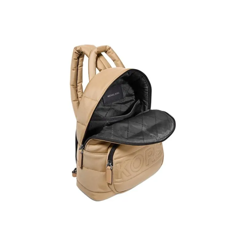 MICHAEL KORS Kent Recycled Nylon Mixed Artificial Leather Handbag Crossbody Bag Men's Camel-1