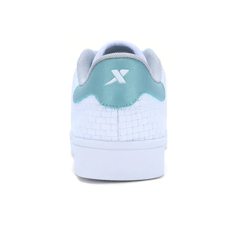 XTEP Anti Slip And Wear Resistant Lightweight Low Top Skateboard Shoes Men's White Light Green-3