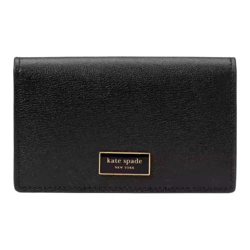 Kate Spade Katy Textured Leather Wallet Small Size Women's Black