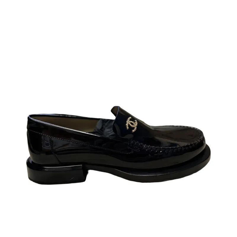CHANEL Casual Loafers Shoes Women's Black-1